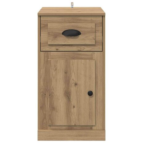 Bijzetkast 40 x 50 x 75 cm Bewerkt hout Artisan Eiken 6