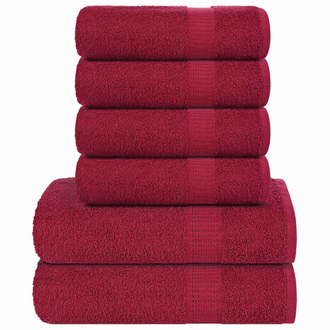 6-delige Handdoekenset FROGN 360 g/m&sup2; bordeaux 1