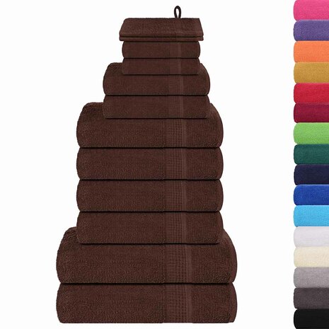 12-delige Handdoekenset FROGN 360 g/m&sup2; bruin 2