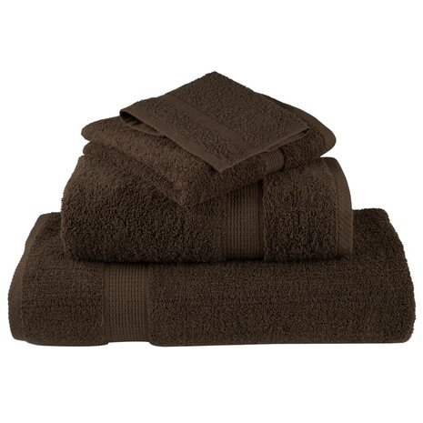 6-delige Handdoekenset SOLUND 600 g/m&sup2; bruin 4