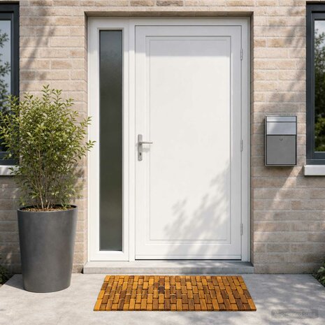Badmatten 2 st Naturel 44 x 60 cm Massief Acaciahout 3
