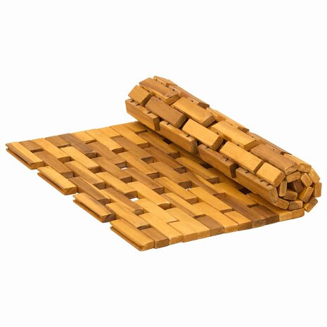 Badmatten 2 st Naturel 44 x 60 cm Massief Acaciahout 5