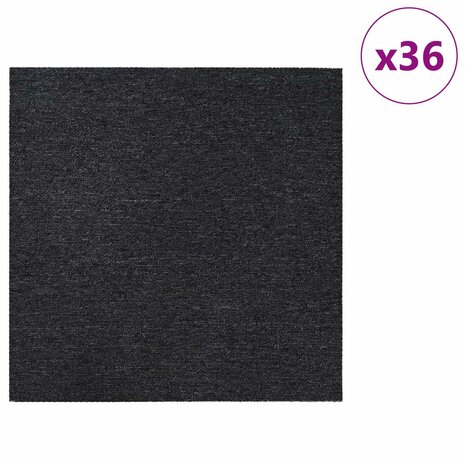 Tapijttegel Donkergrijs 50 x 50 cm 36 st PP en Bitumen 3
