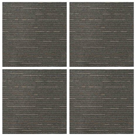 Tapijttegel Gestreept Donkerbruin 50 x 50 cm 4 st PP en Bitumen 3