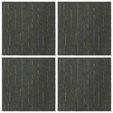 Tapijttegel Gestreept Lichtgroen 50 x 50 cm 4 st PP en Bitumen 3