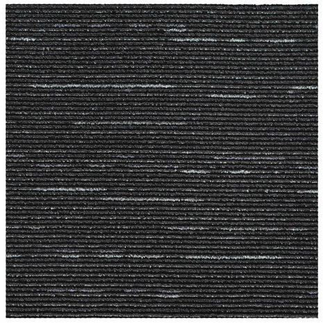 Tapijttegel Gestreept Zwart 50 x 50 cm 36 st PP en Bitumen 5