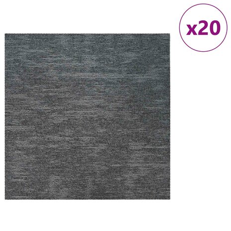 Tapijttegel Luchtgrijs 50 x 50 cm 20 st PP en Bitumen 3
