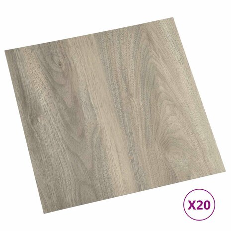 Zelfklevende Vloerplanken Zwart en Hout 30,5 x 30,5 cm 20 st 2