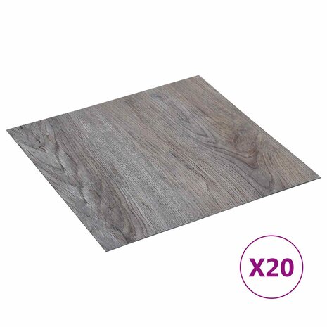 Zelfklevende Vloerplanken Lichtbruin en Zwart 30,5 x 30,5 cm 2