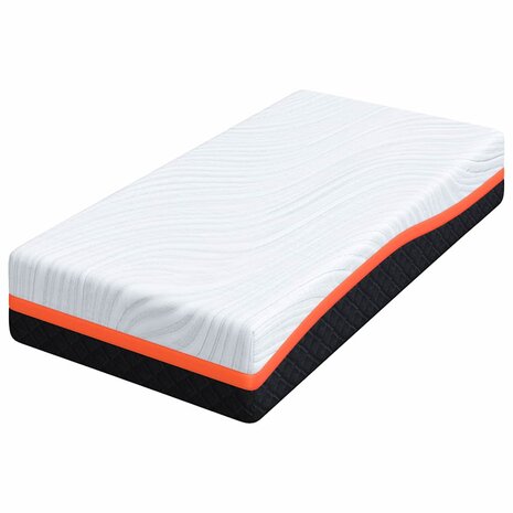Matras Wit en Grijs 80 x 160 cm Jacquard stof 4