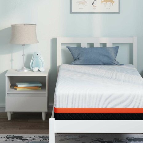 Matras Wit en Grijs 80 x 160 cm Jacquard stof 7