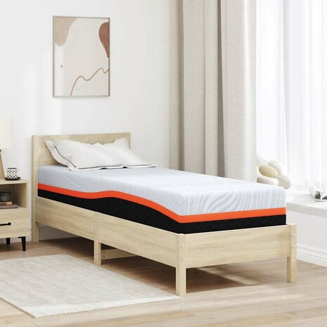 Matras Wit en Grijs 80 x 200 cm Jacquard stof 1