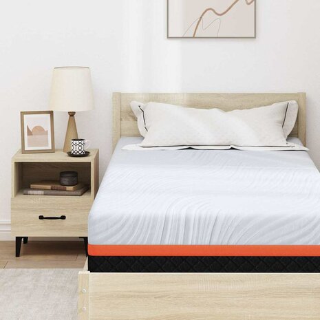Matras Wit en Grijs 90 x 200 cm Jacquard stof 7
