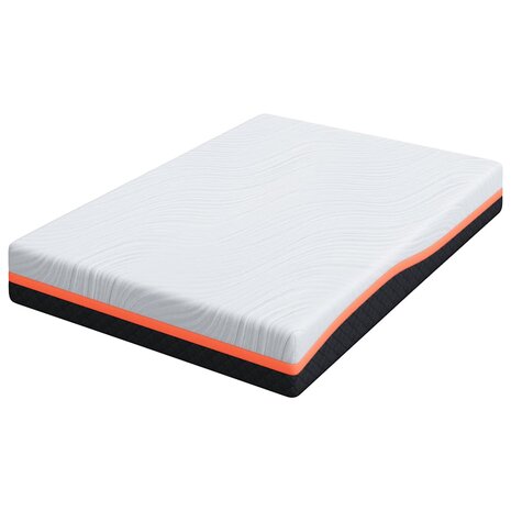 Matras Wit en Grijs 140 x 200 cm Jacquard stof 5