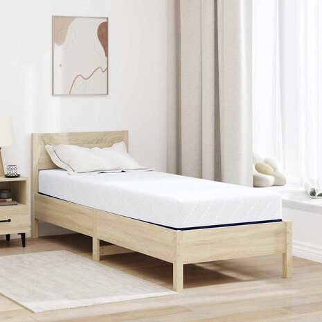 Matras Wit en Blauw 80 x 200 cm Jacquard stof 1