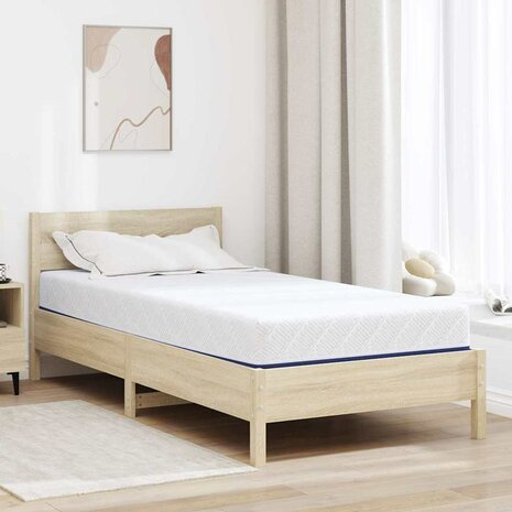 Matras Wit en Blauw 90 x 190 cm Jacquard stof 1
