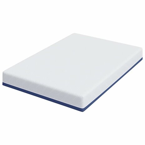 Matras Wit en Blauw 140 x 200 cm Jacquard stof 5