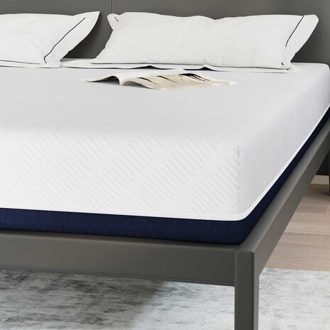 Matras Wit en Blauw 200 x 200 cm Jacquard stof 8