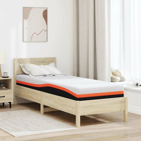 Matras Wit en zwart 80 x 200 cm Jacquard stof 1