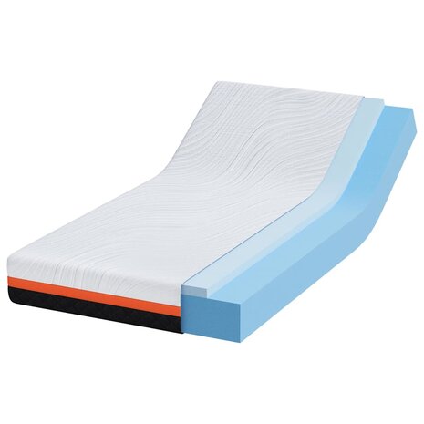 Matras Wit en zwart 90 x 190 cm Jacquard stof 3