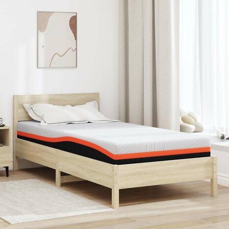 Matras Wit en zwart 90 x 200 cm Jacquard stof 1