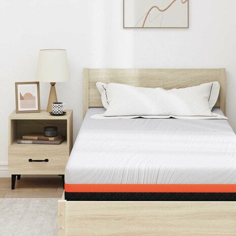 Matras Wit en zwart 100 x 200 cm Jacquard stof 7