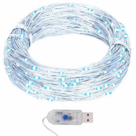 Lichtsnoer met 400 microLED's koudwit 8 functies 40 m 1