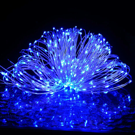 Lichtsnoer met 400 microLED's blauw 8 functies 40 m 3