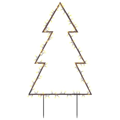 Kerstverlichting kerstboom met grondpinnen 115 LED's 90 cm 2