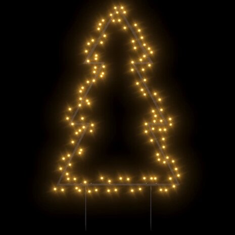Kerstverlichting kerstboom met grondpinnen 115 LED's 90 cm 3
