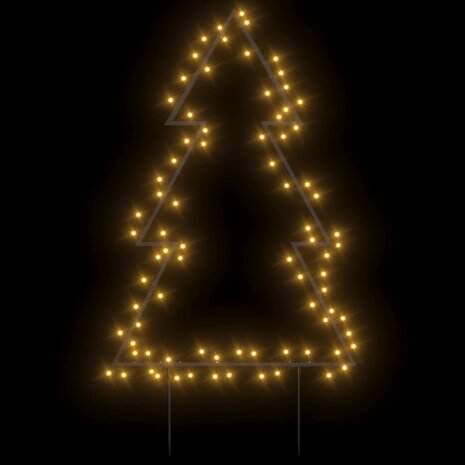 Kerstverlichting kerstboom met grondpinnen 80 LED's 60 cm 3