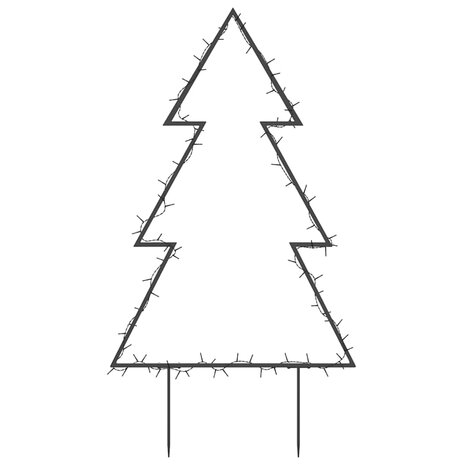 Kerstverlichting kerstboom met grondpinnen 80 LED's 60 cm 5
