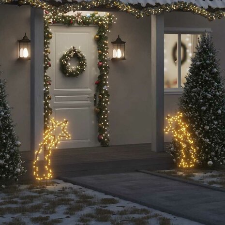 Kerstverlichting meteoor met grondpinnen 115 LED's 89 cm 1