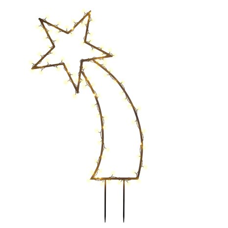 Kerstverlichting meteoor met grondpinnen 80 LED's 62 cm 2