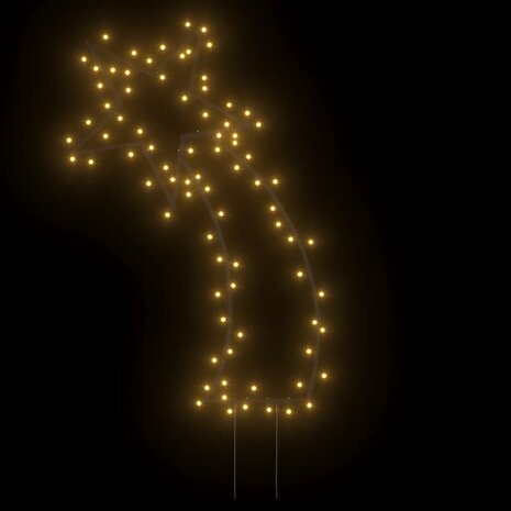 Kerstverlichting meteoor met grondpinnen 80 LED's 62 cm 3
