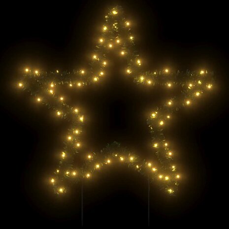 Kerstverlichting ster met grondpinnen 80 LED's 60 cm 3