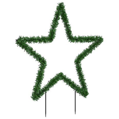 Kerstverlichting ster met grondpinnen 80 LED's 60 cm 4