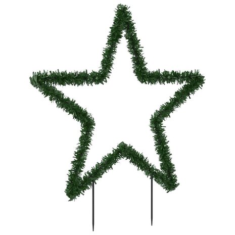 Kerstverlichting ster met grondpinnen 80 LED's 60 cm 7