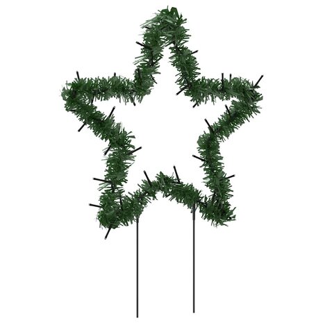 Kerstverlichting ster 3 st met grondpinnen 50 LED's 29 cm 9