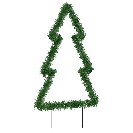 Kerstverlichting kerstboom met grondpinnen 80 LED's 60 cm 4