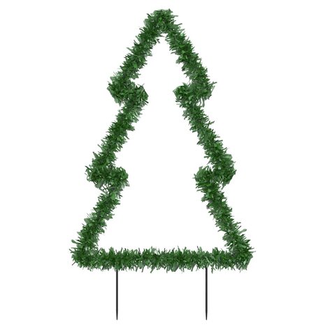 Kerstverlichting kerstboom met grondpinnen 80 LED's 60 cm 5