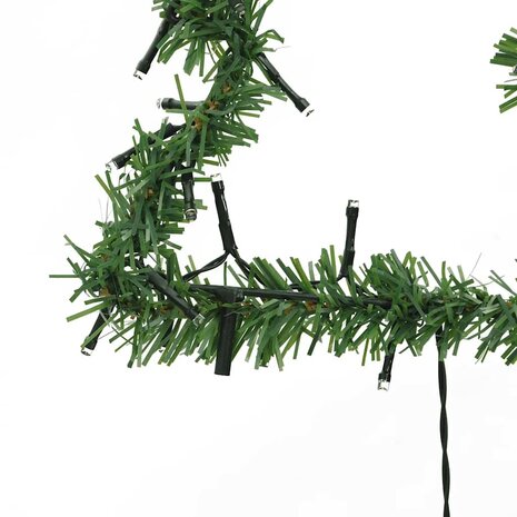 Kerstverlichting kerstboom 3 st met grondpinnen 50 LED's 30 cm 9
