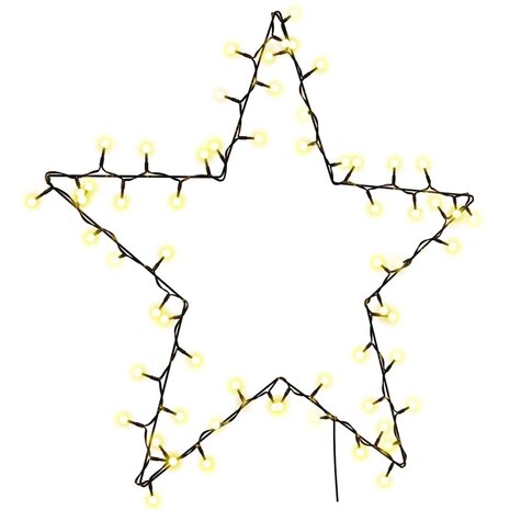 Kerstverlichting ster silhouet 80 LEDs warm wit 2