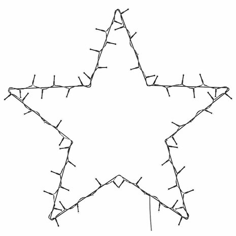Kerstverlichting ster silhouet 80 LEDs warm wit 4