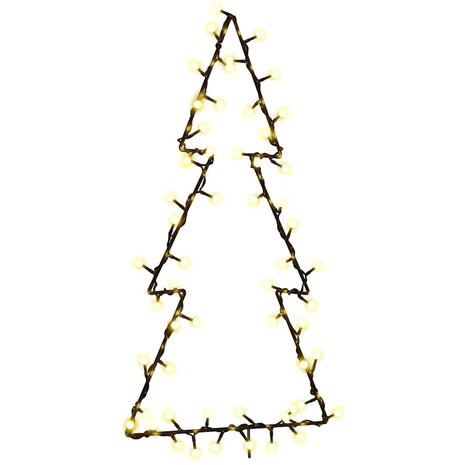 Kerstverlichting kerstboom silhouet 80 LEDs warm wit 2