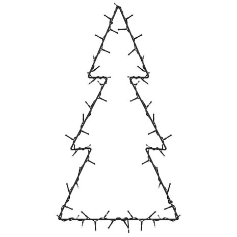 Kerstverlichting kerstboom silhouet 80 LEDs warm wit 3