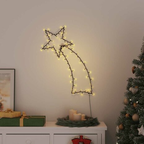 Kerstverlichting vallende ster silhouet 115 LEDs warm wit 1