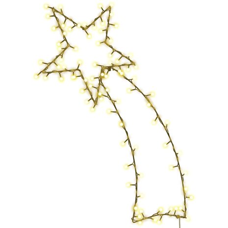 Kerstverlichting vallende ster silhouet 115 LEDs warm wit 2