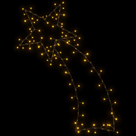 Kerstverlichting vallende ster silhouet 115 LEDs warm wit 5