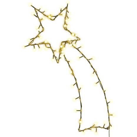 Kerstverlichting vallende ster silhouet 80 LEDs warm wit 2